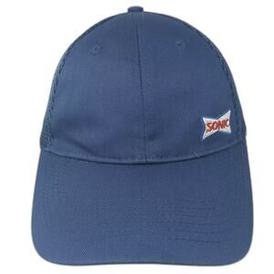 Sonic Trucker Hat Blue One Size Snapback Mesh Embroidered Logo Drive-In Patch